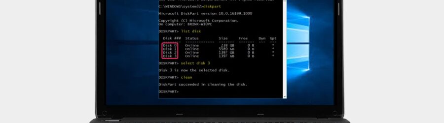 Remove protected partitions using Diskpart